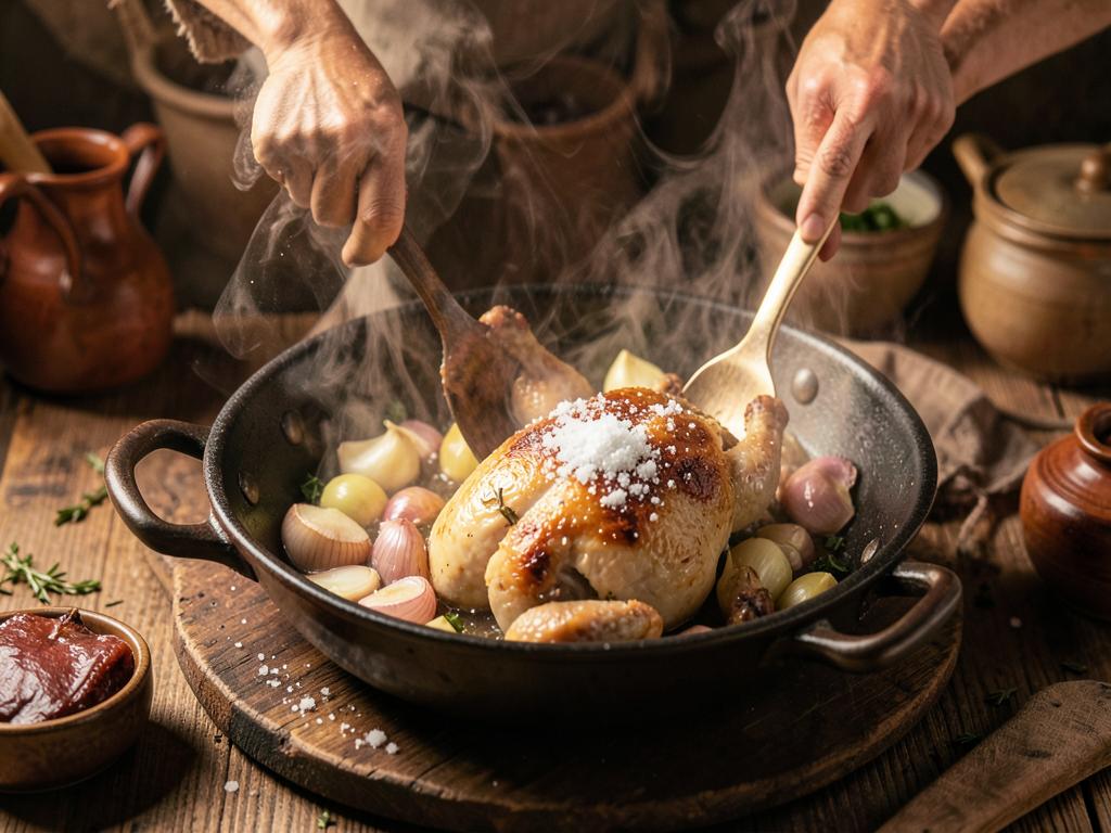 Paso 1: Hierve el pollo con sal y cebolla
