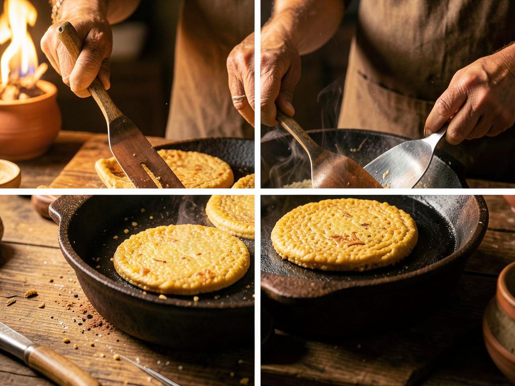 Paso 3: Forma discos y cocina en comal por ambos lados