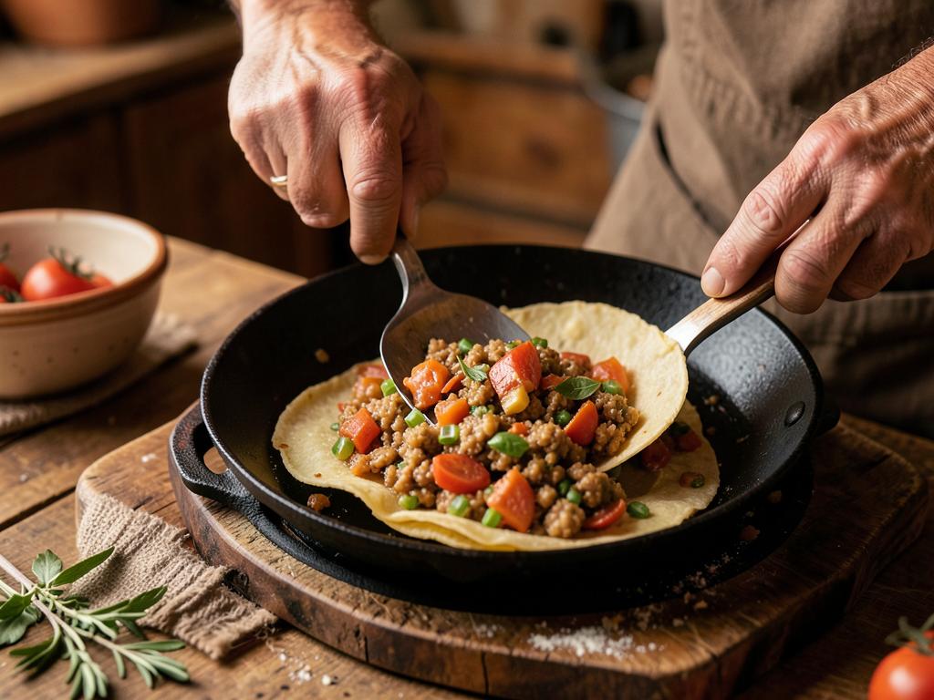 Paso 5: Abre las arepas y rellena con la mezcla