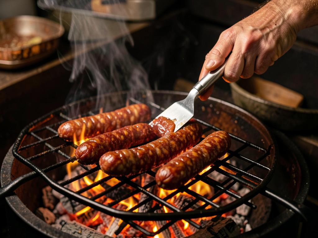 Paso 4: Coloca chorizos sobre la parrilla