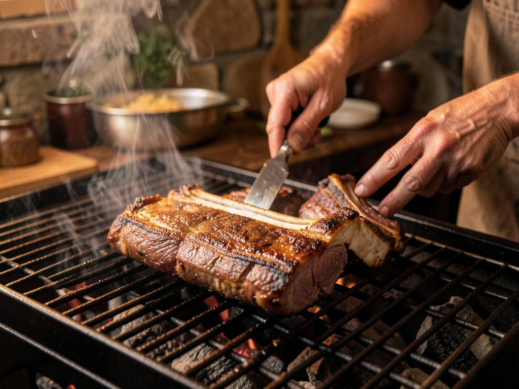 Paso 5: Pon tira de asado del lado del hueso