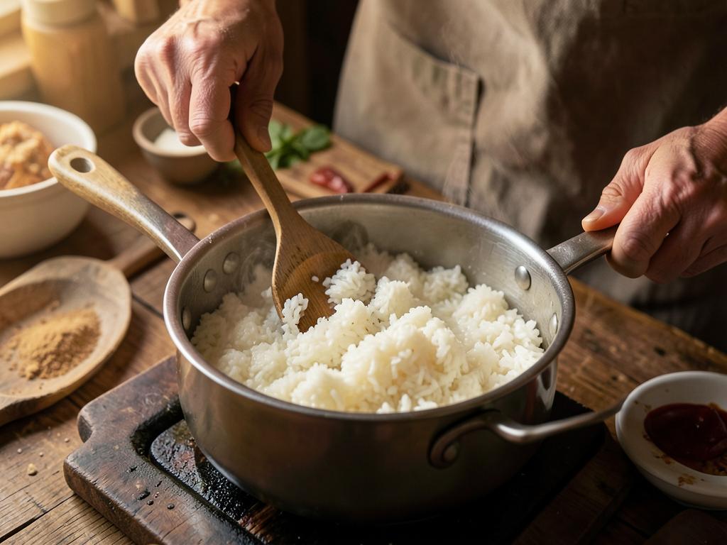 Paso 3: Cocina el arroz blanco