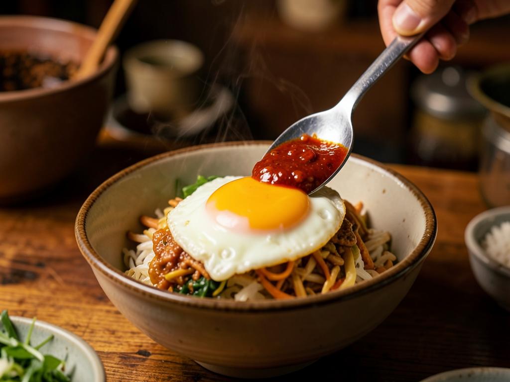 Paso 9: Corona con huevo y gochujang
