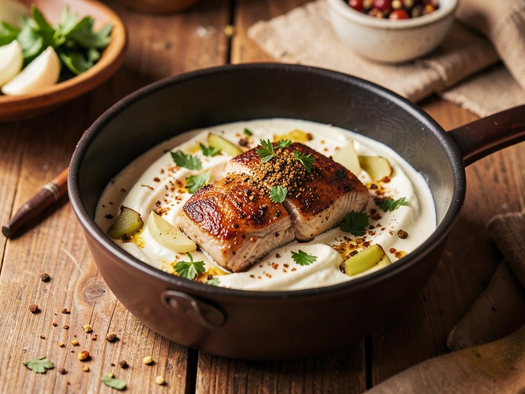 Paso 1: Marina el cordero con yogur, ajo, jengibre y especias