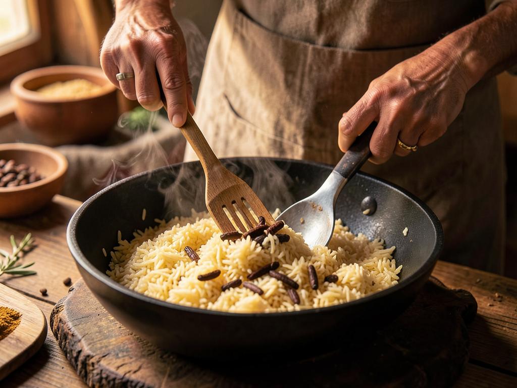 Paso 5: Hierve arroz parcialmente con cardamomo