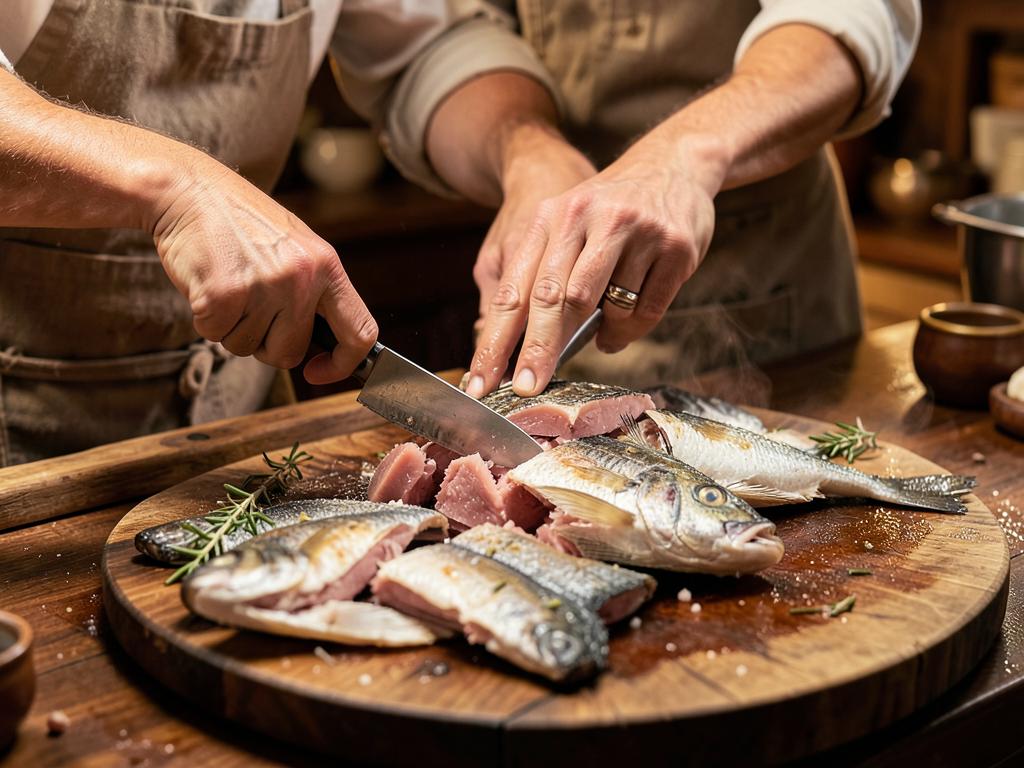 Paso 1: Limpia y trocea los pescados