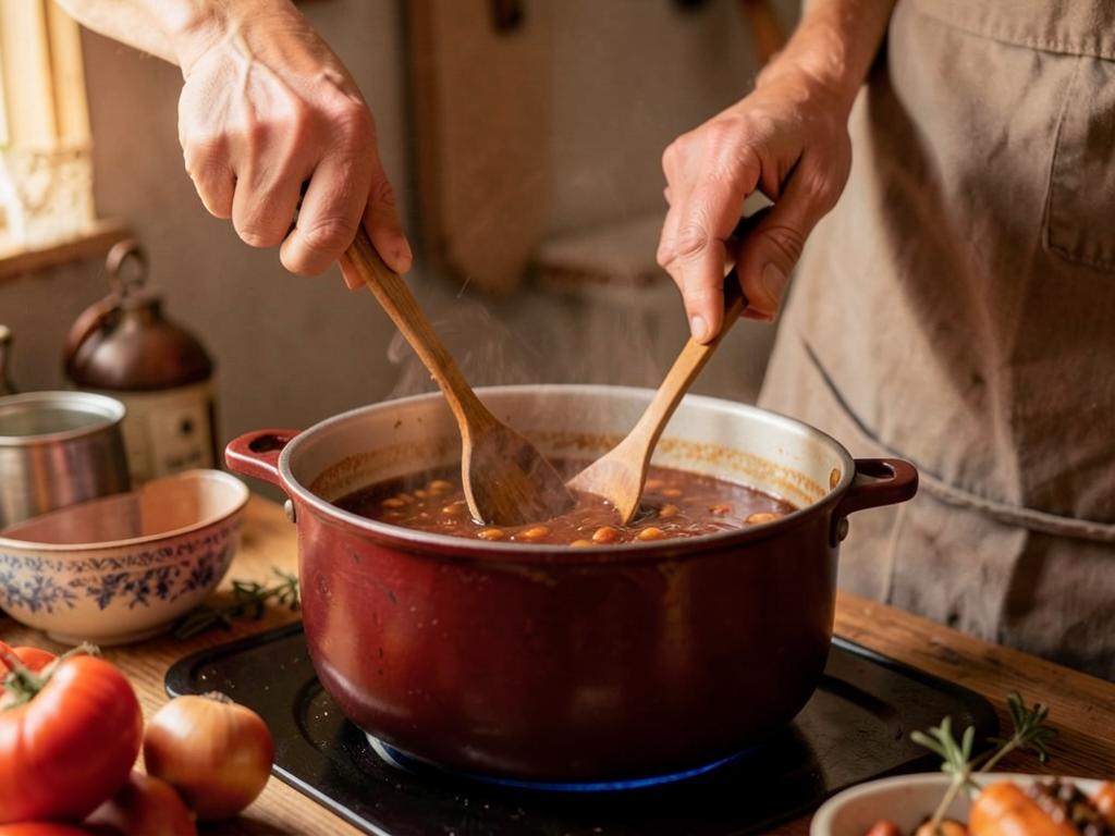 Paso 5: Cuela el caldo y vuelve a la olla