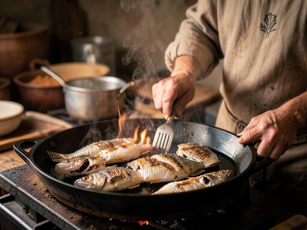 Paso 6: Cocina los pescados firmes primero
