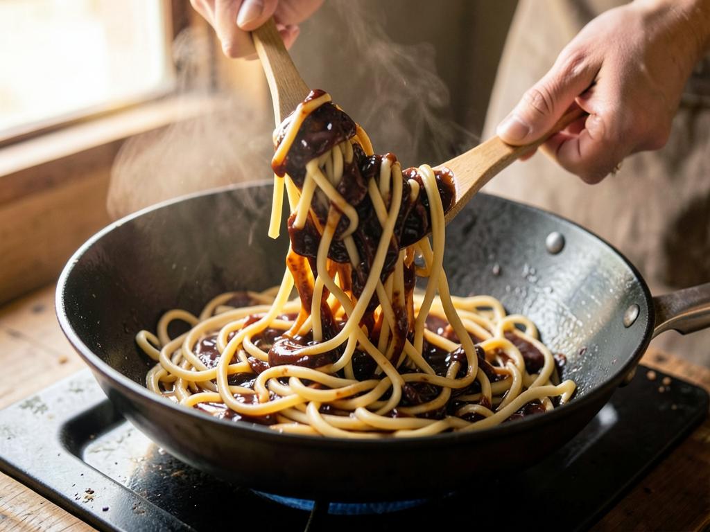 Paso 4: Incorpora fideos y salsas