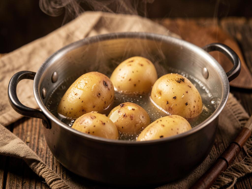 Paso 1: Cocina papas con piel hasta tiernas