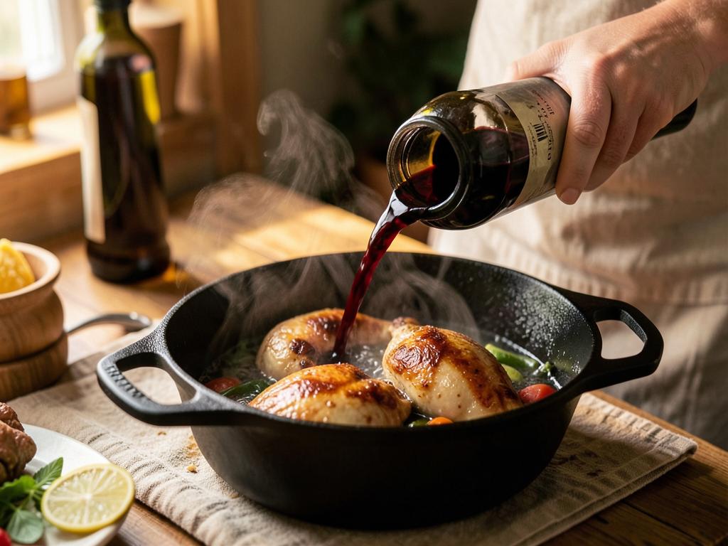 Paso 5: Vierte el vino y lleva a hervor