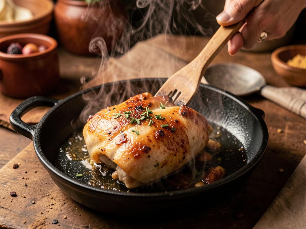 Paso 5: Añade el pollo y sella