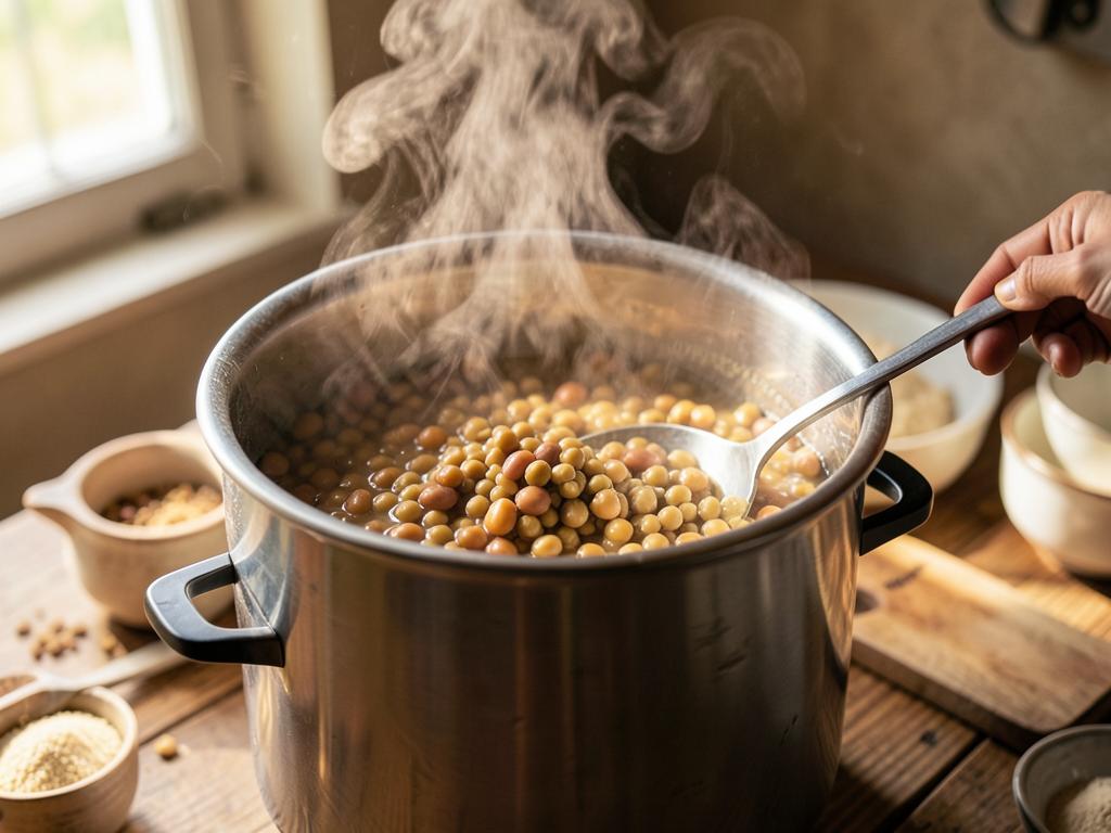 Paso 2: Cocina dal y frijol en olla a presión