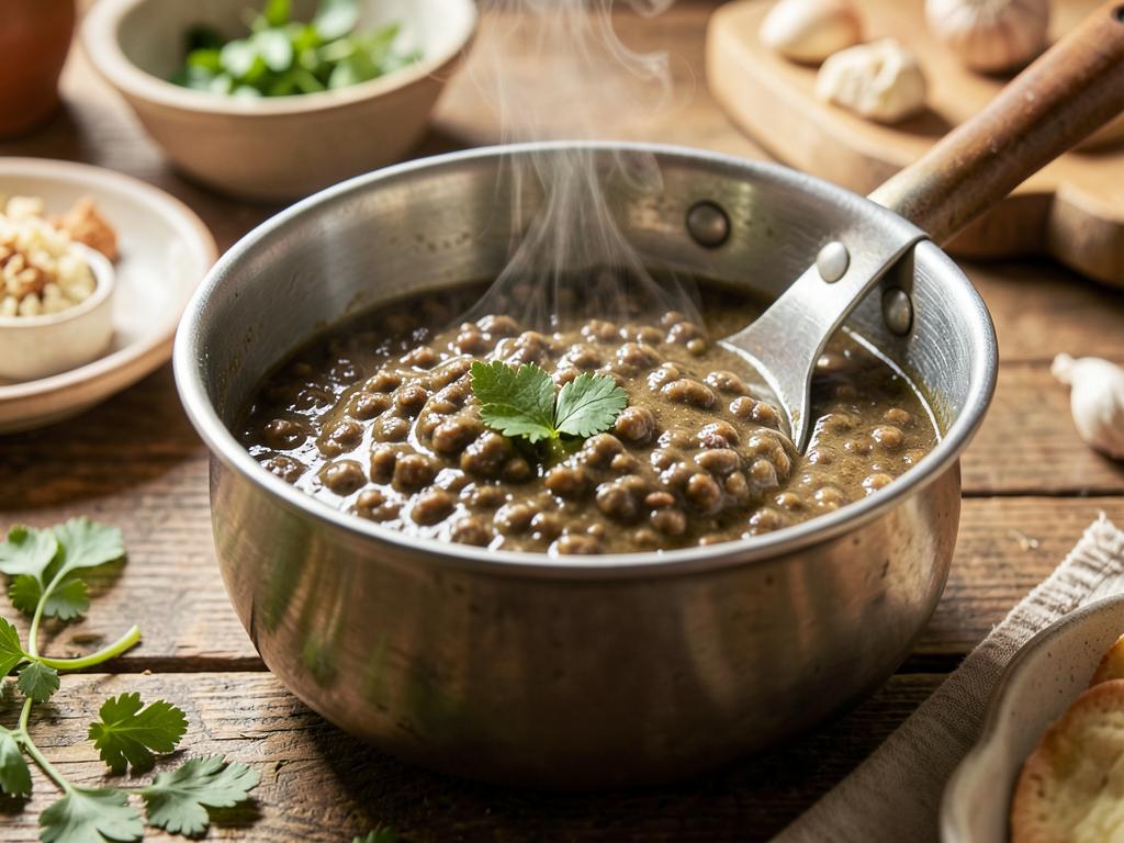 Paso 5: Mezcla con dal y cocina a fuego bajo