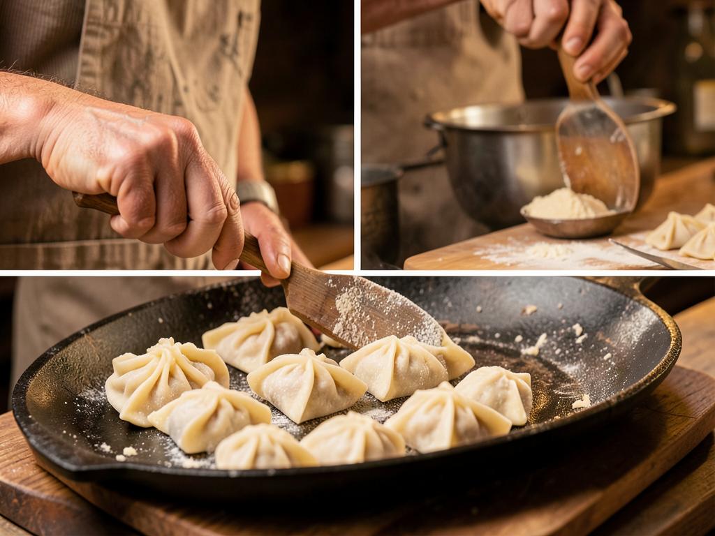 Paso 4: Forma los siu mai con masa de wonton