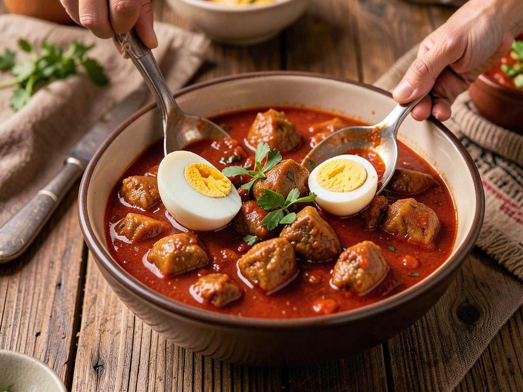 Paso 5: Añade huevos pelados y cocina