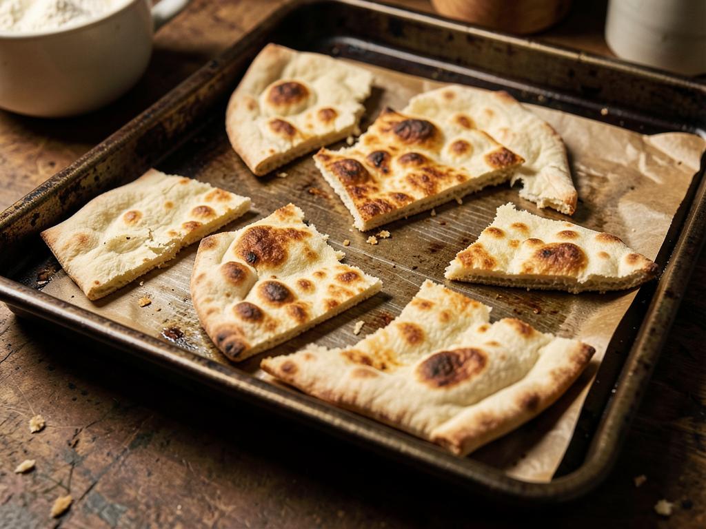 Paso 1: Tuesta pan pita en pedazos