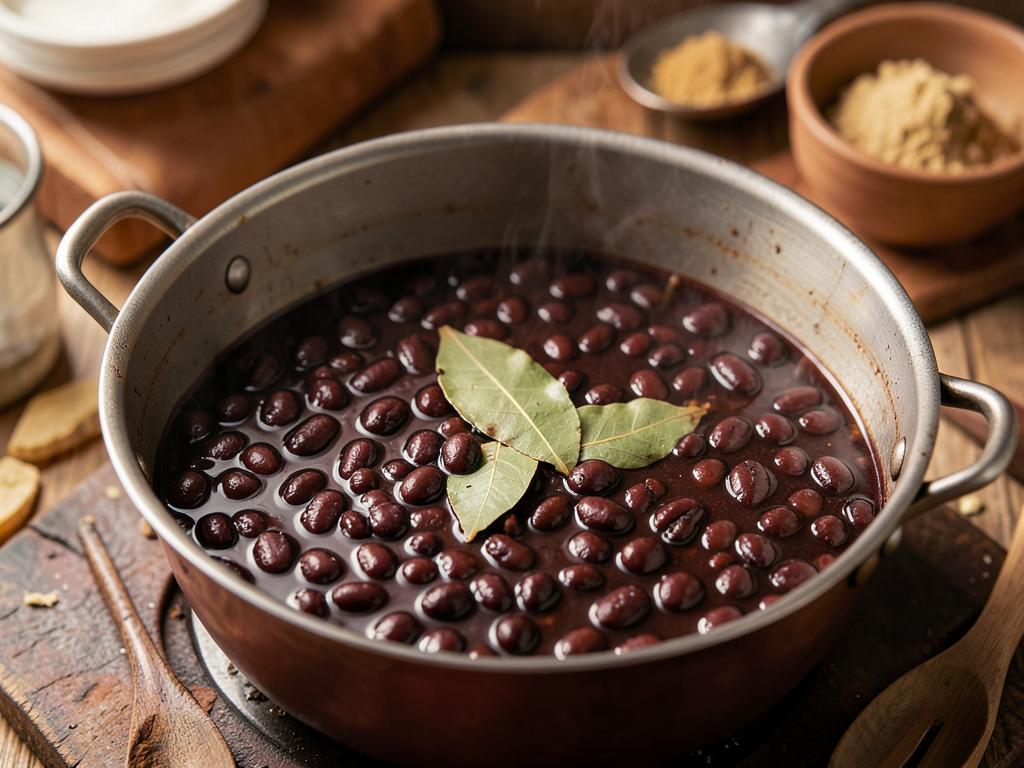 Paso 2: Cocina los frijoles con laurel