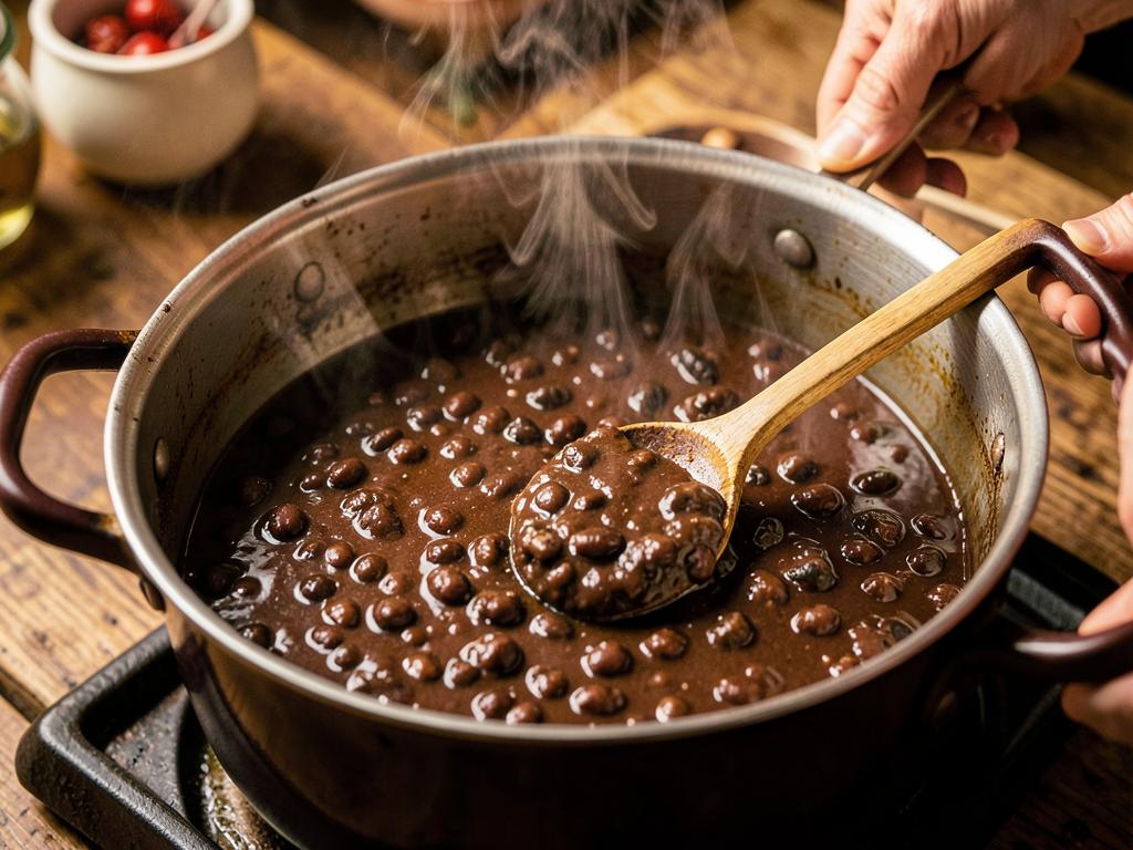 Paso 7: Cocina a fuego bajo hasta espesar