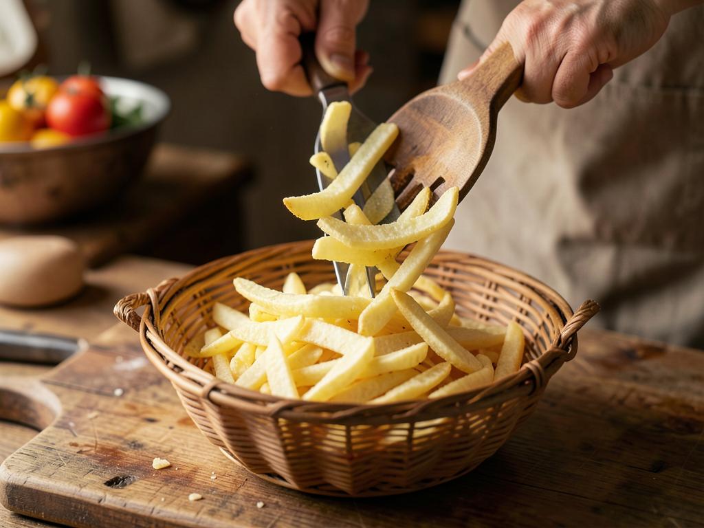 Paso 4: Pre-fríe las papas hasta blandas no doradas