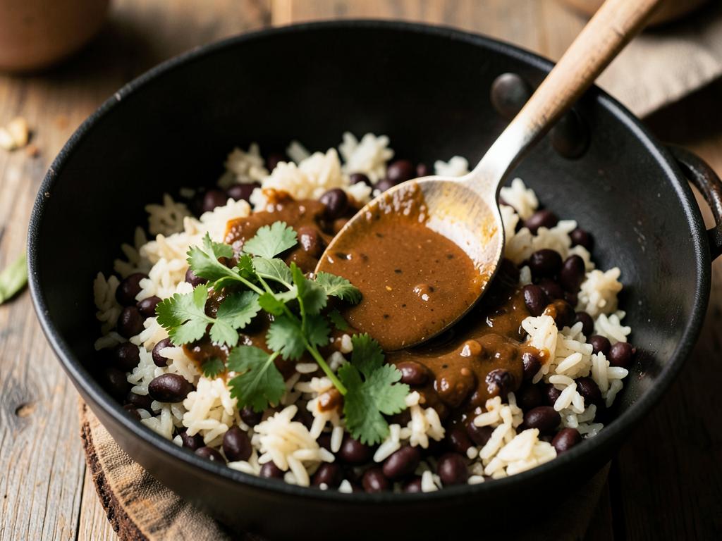 Paso 4: Añade salsa Lizano y cilantro