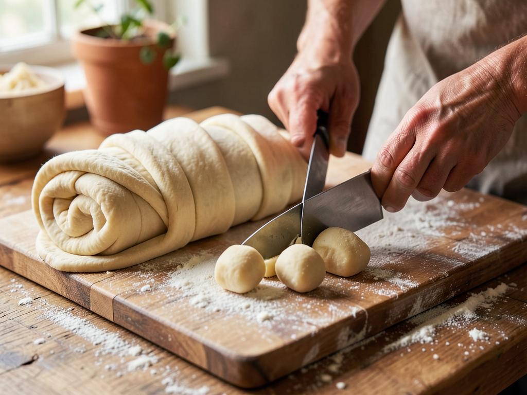 Paso 3: Forma cordones y corta gnocchi
