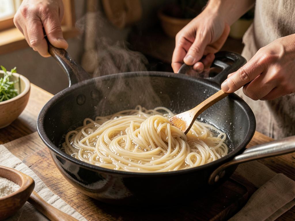 Paso 1: Cocina los fideos y enfría con agua