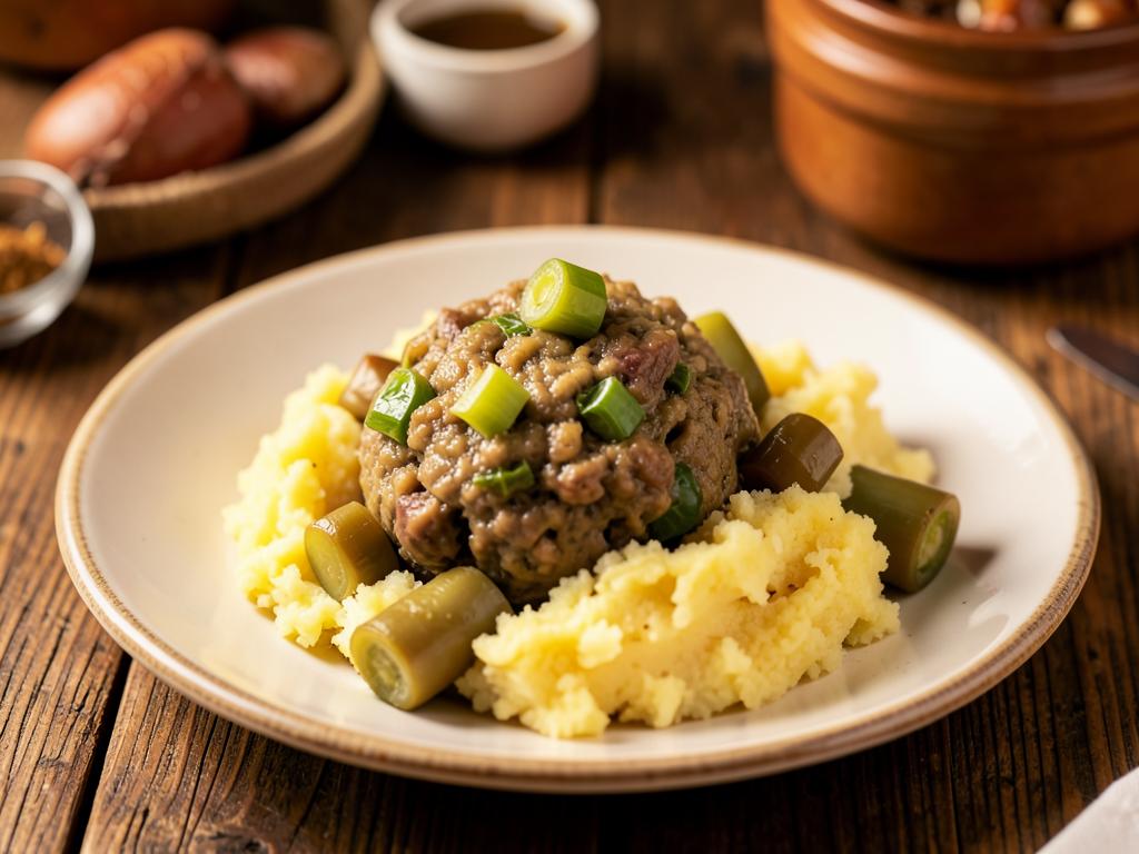 Paso 6: Sirve haggis con neeps y tatties