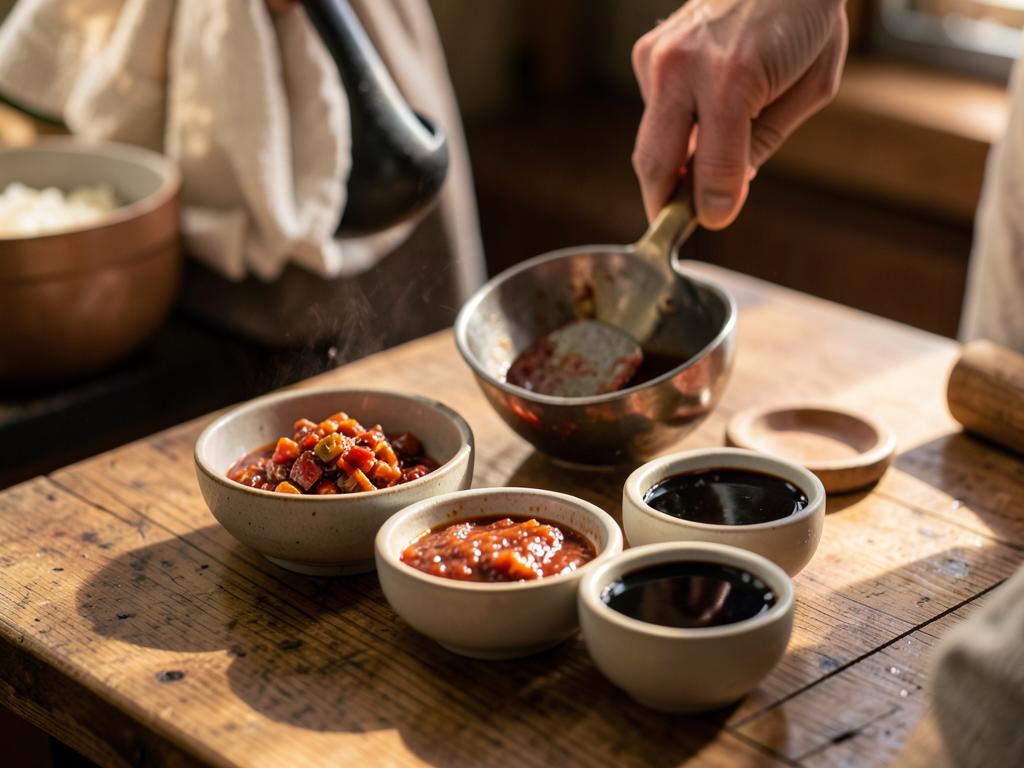 Paso 5: Prepara salsa de chile y de soja