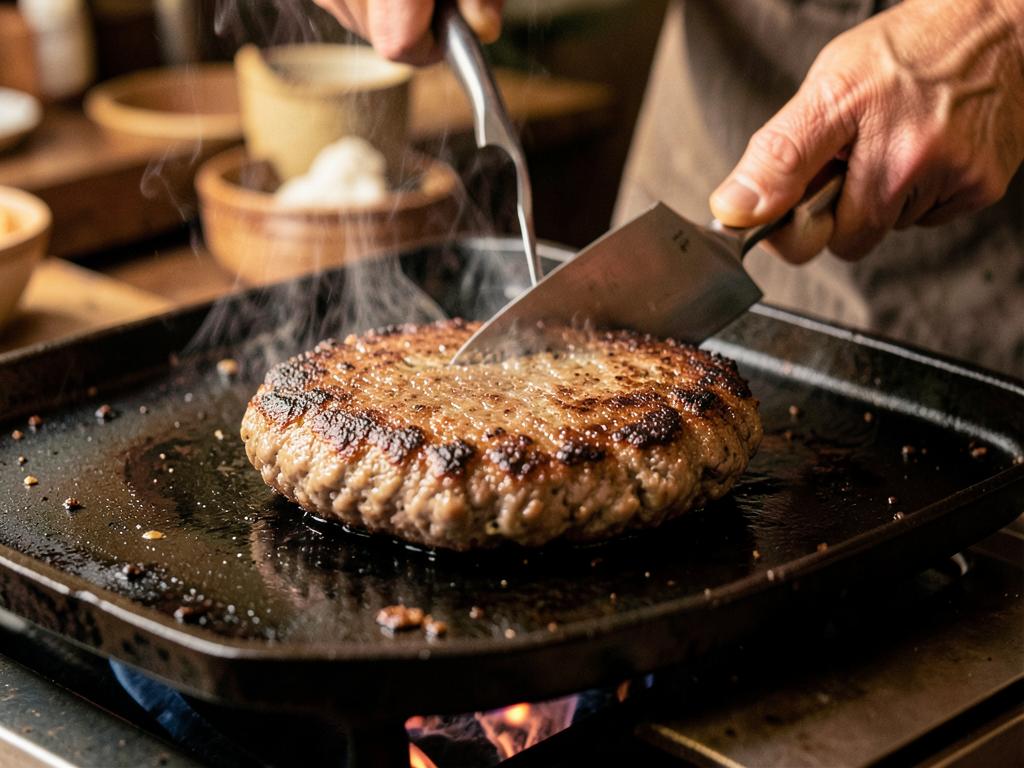 Paso 4: Cocina las hamburguesas 3 min por lado