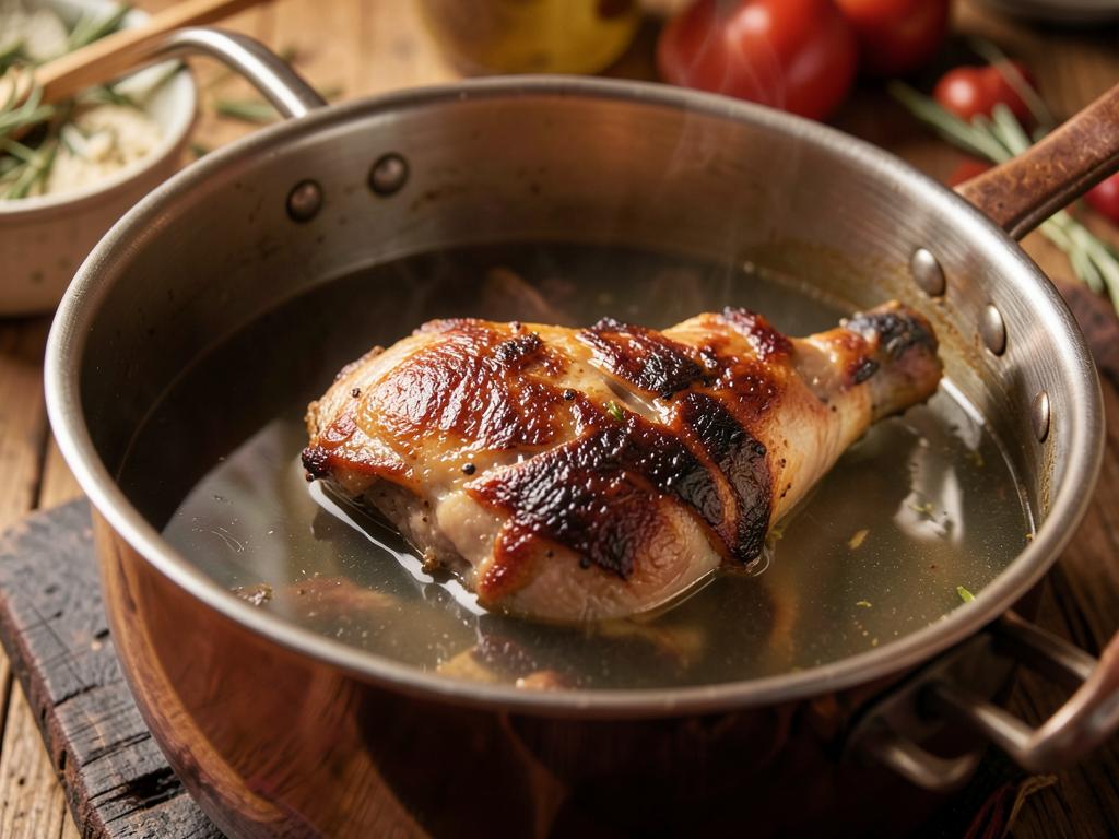 Paso 1: Cocina cordero ahumado en agua a fuego bajo