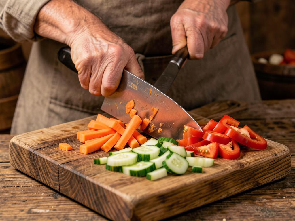 Paso 4: Corta vegetales en bastones
