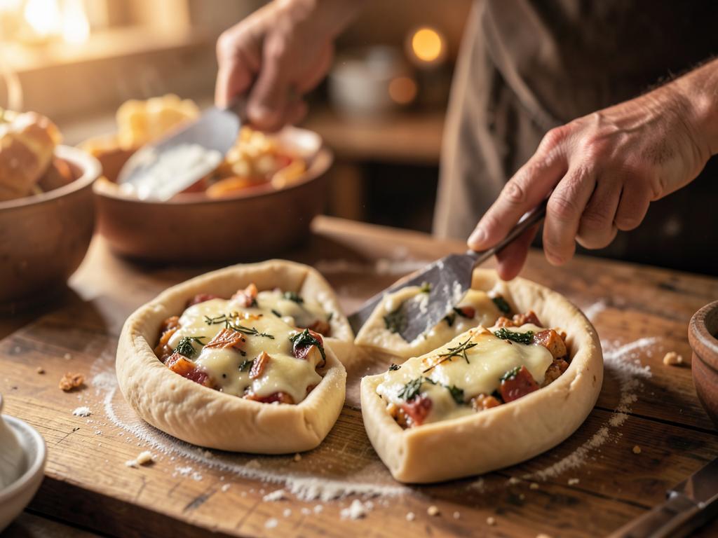 Paso 7: Forma 4 barcos y rellena con queso