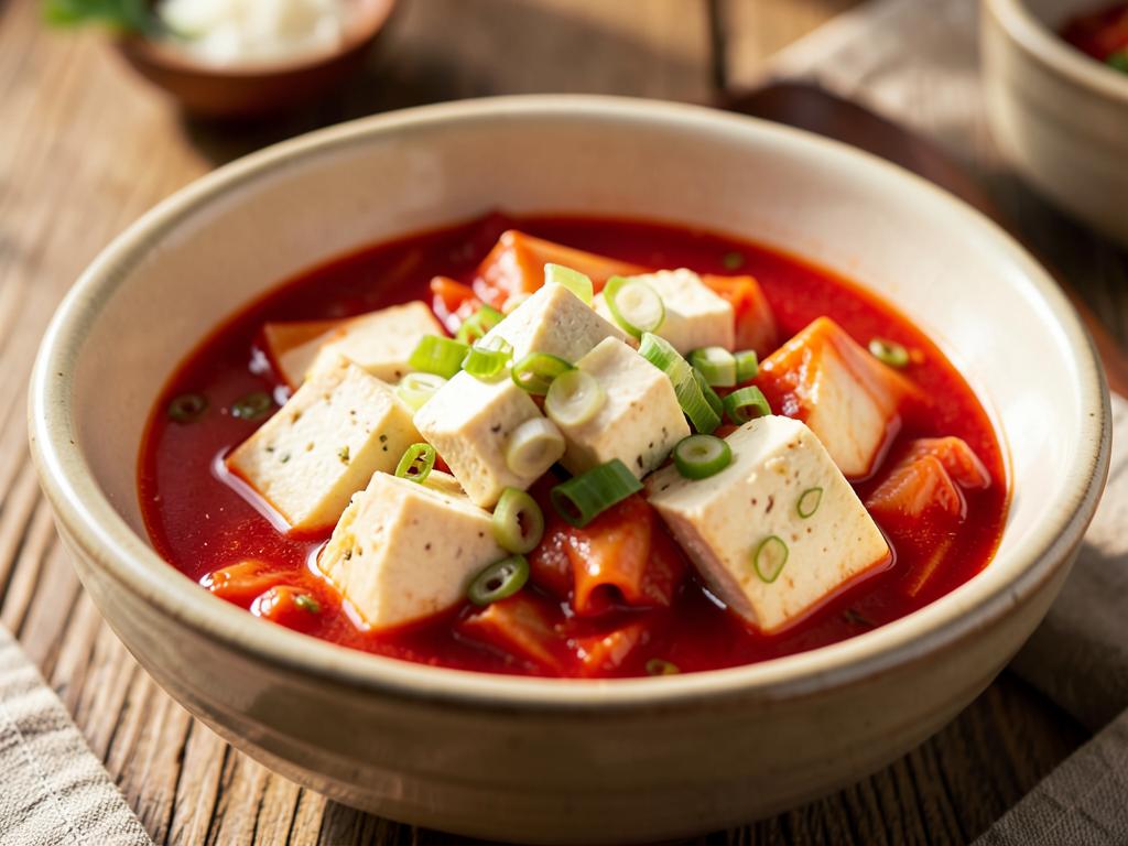 Paso 5: Agrega tofu en cubos y cebollín
