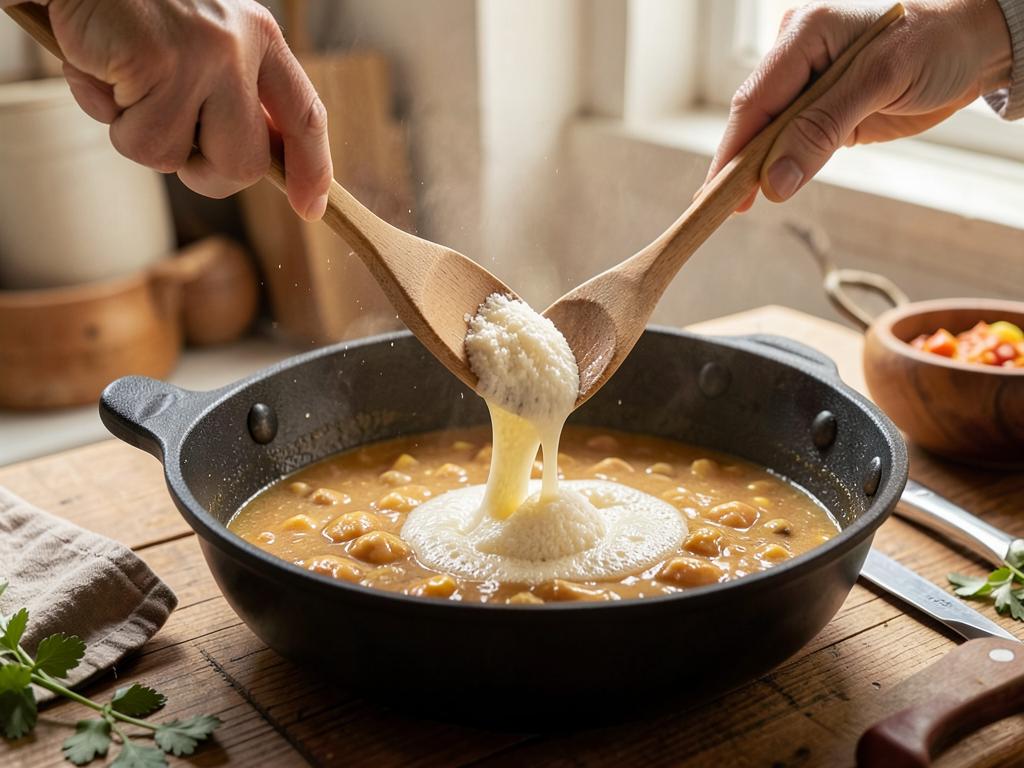 Paso 5: Espesa con maicena diluida