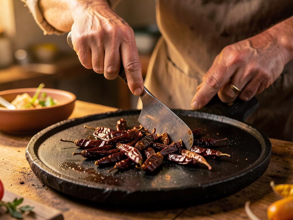 Paso 2: Tuesta los chiles sin quemarlos