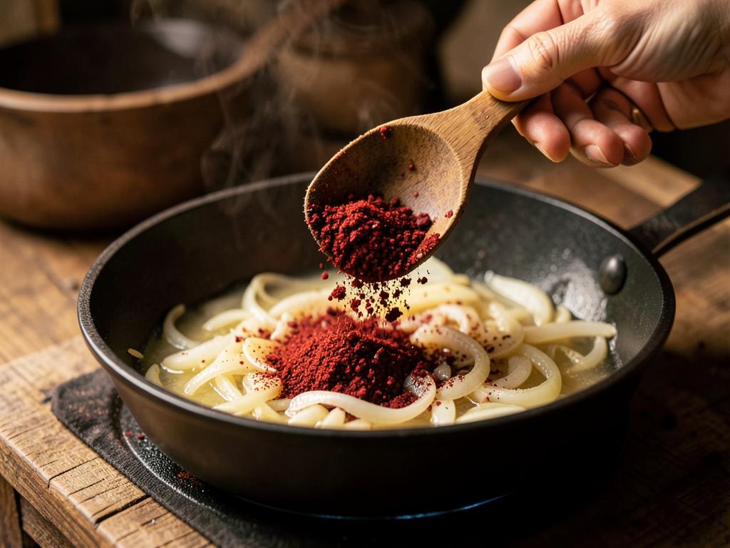 Paso 4: Añade sumac a las cebollas