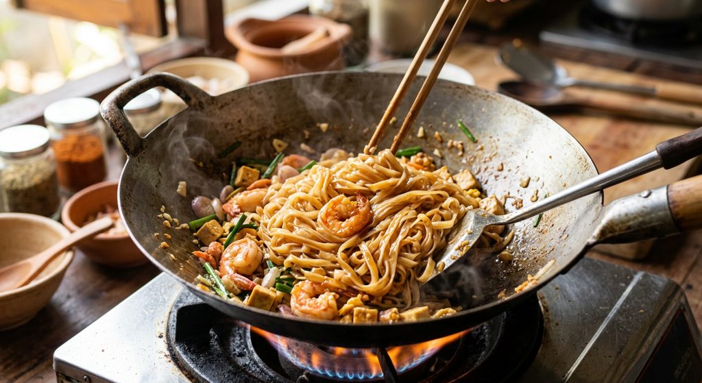 Paso 7: Añade fideos escurridos y la salsa, saltea todo