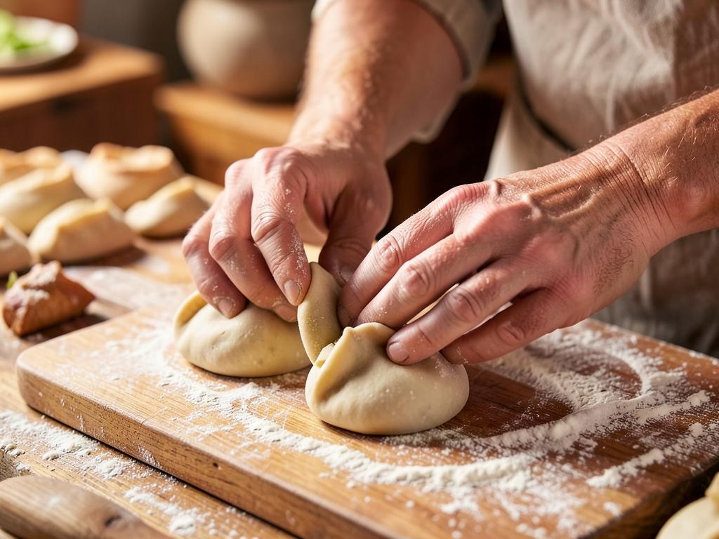 Paso 5: Rellena y sella formando pelmeni