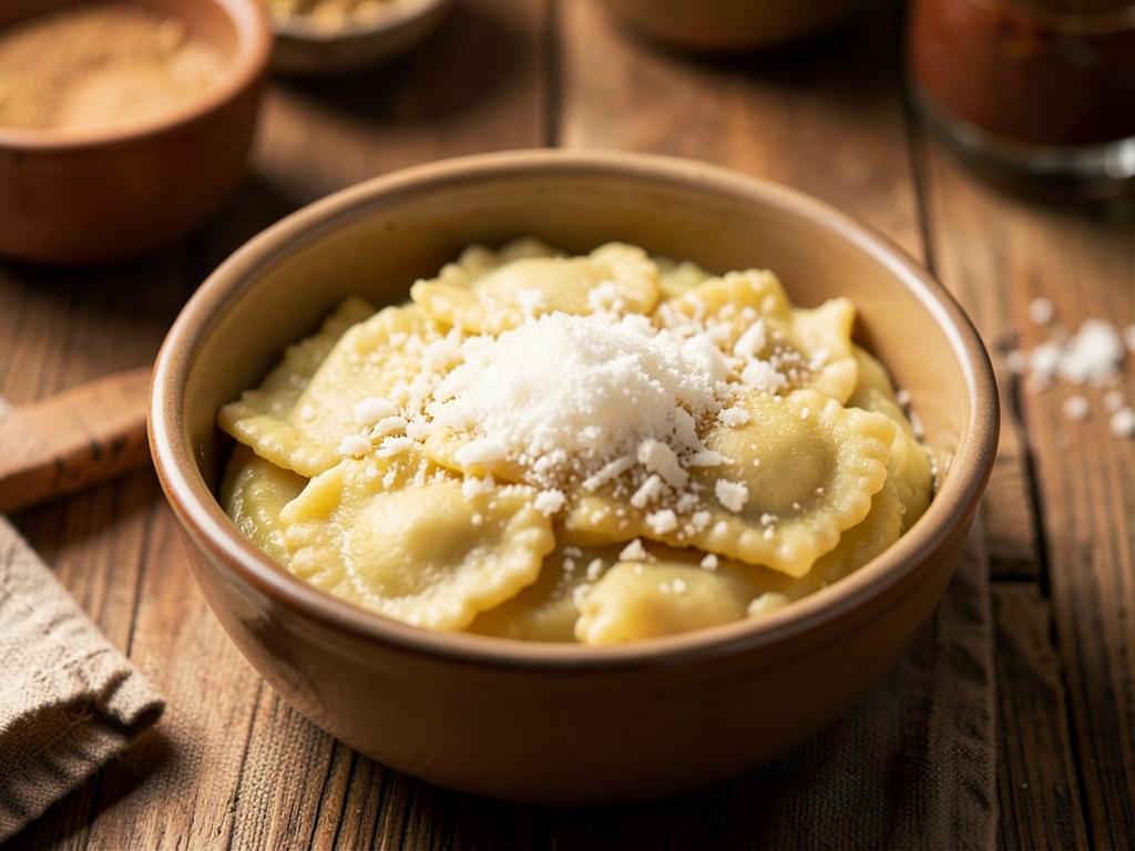Paso 4: Pisa papa con queso y sal (relleno)