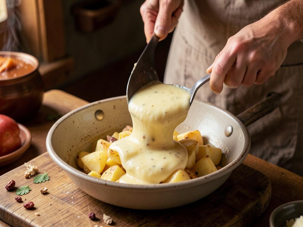 Paso 5: Funde queso y vierte sobre papas
