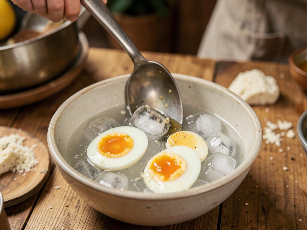 Paso 5: Hierve los huevos 7 minutos y enfría