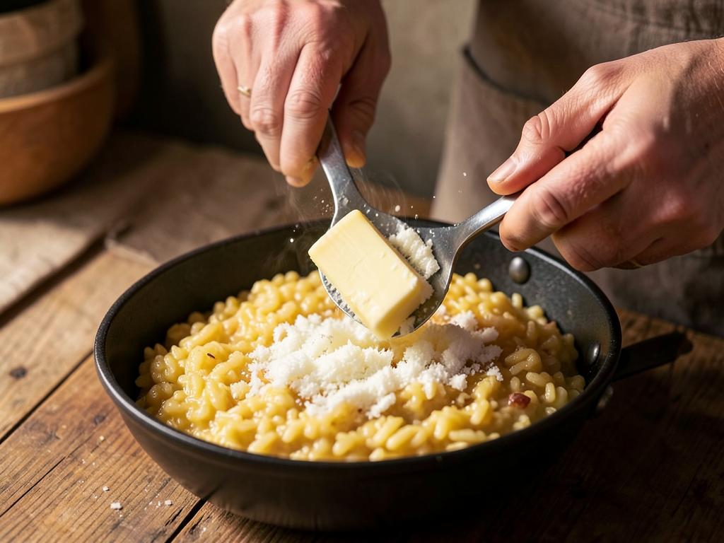 Paso 7: Mantequilla y parmesano para mantecar