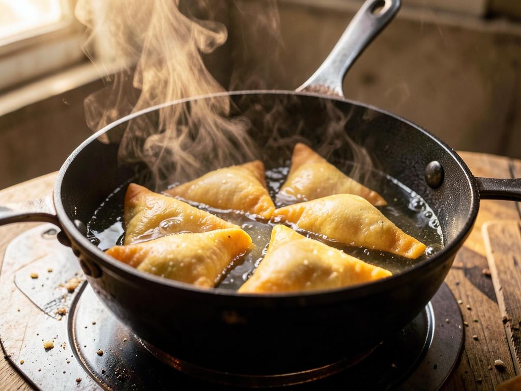 Paso 5: Fríe samosas hasta dorar