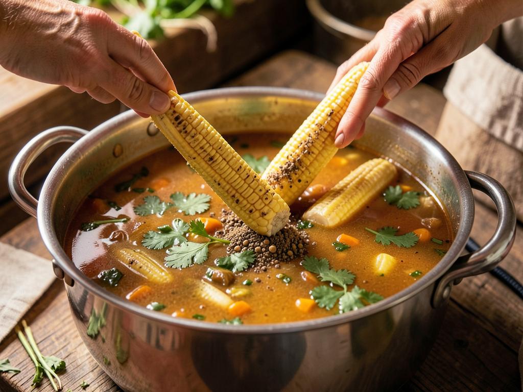 Paso 5: Añade maíz, comino y cilantro