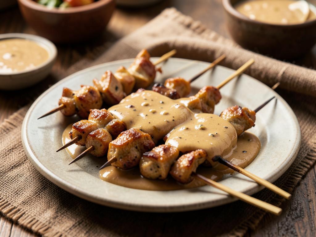 Paso 5: Sirve con salsa de maní