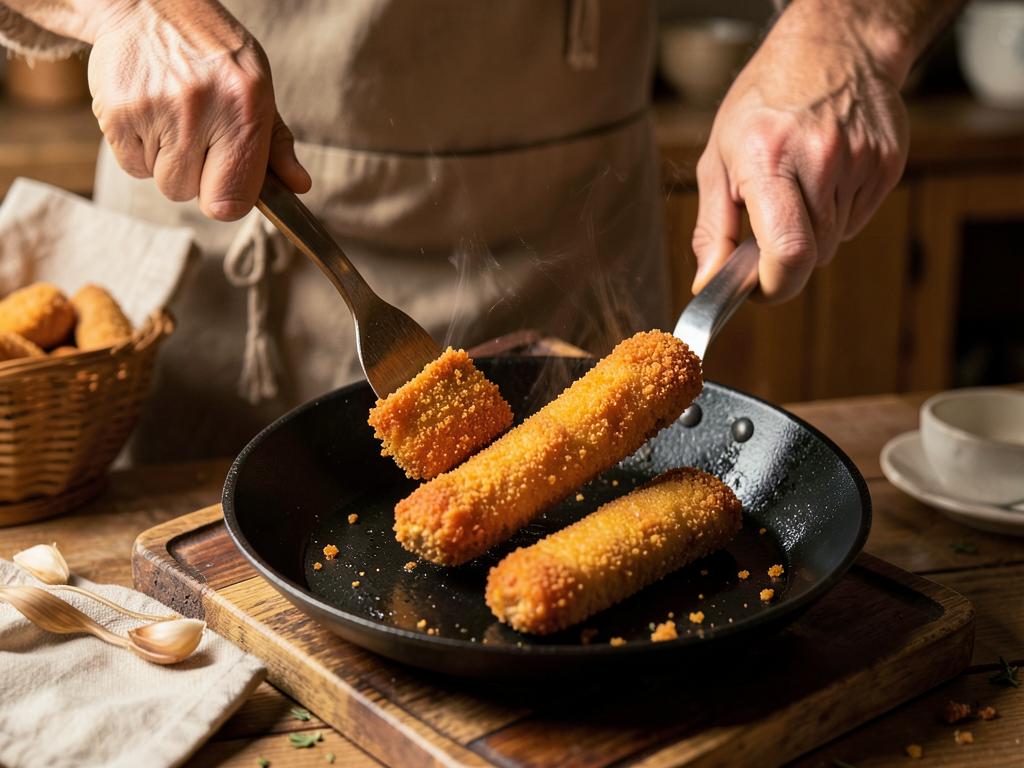 Paso 6: Fríe los schnitzels meciendo la sartén