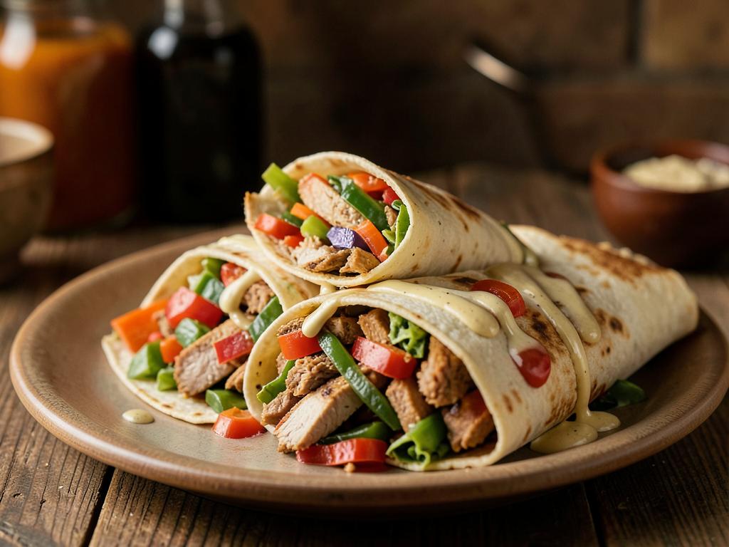 Paso 6: Arma con pollo, vegetales y tahini