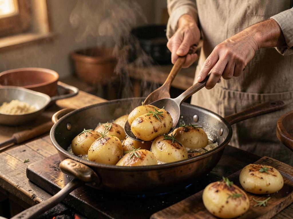 Paso 1: Cocina papas con piel y deja enfriar