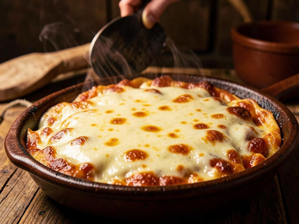 Paso 6: Cubre con reblochon y hornea hasta gratinar